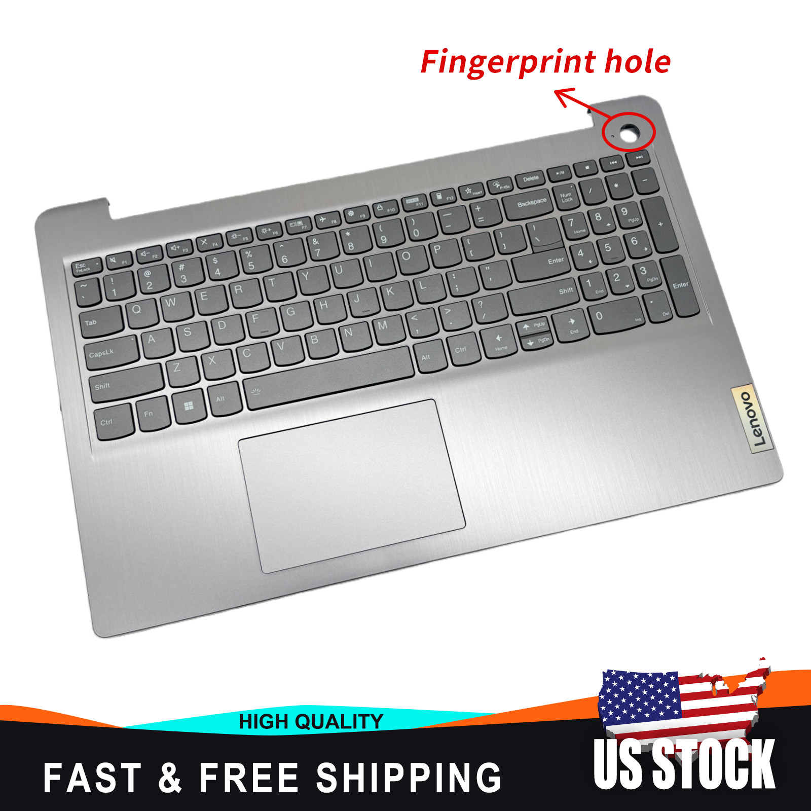 5CB1B65660 Palmrest Keyboard Touchpap For Lenovo ideapad 3-15ITL6 15ALC6 Gray