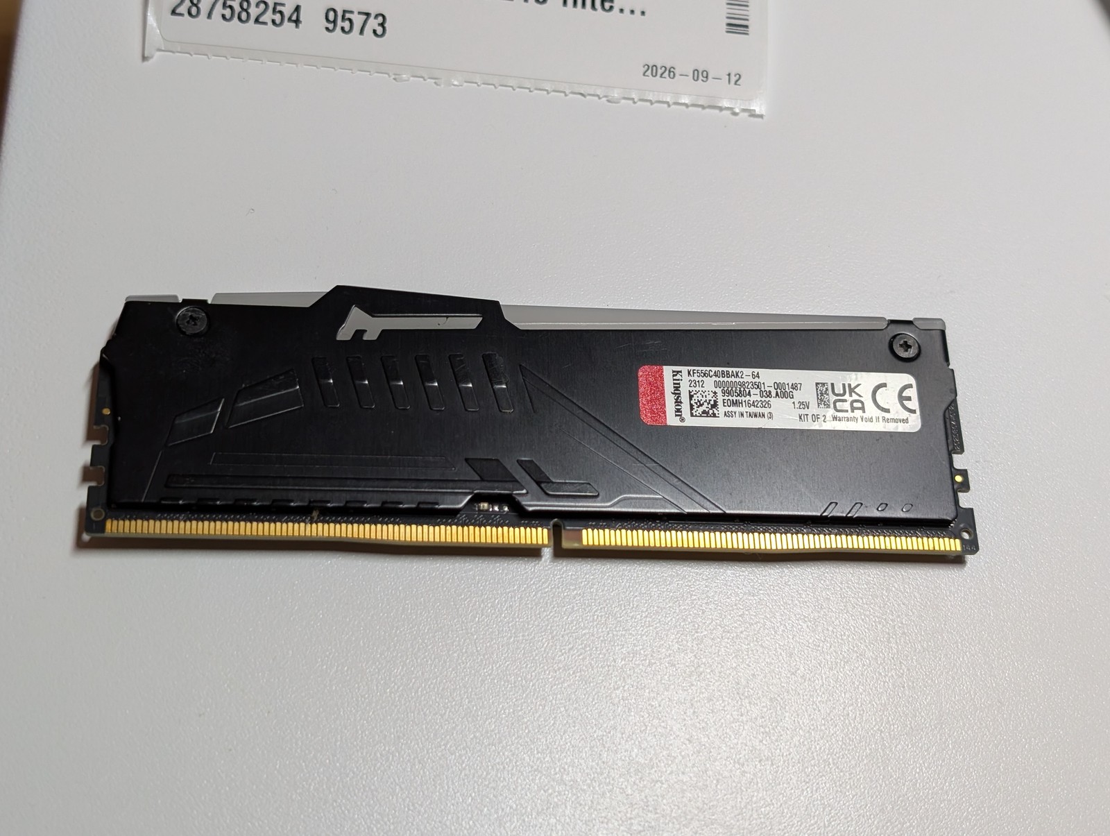 Kingston FURY Beast RGB 32GB 1x32GB DDR5 5600 CL40 Intel XMP 3.0 Kingston FURY Beast RGB 32GB 1x32GB DDR5 5600 CL40 Intel XMP 3.0