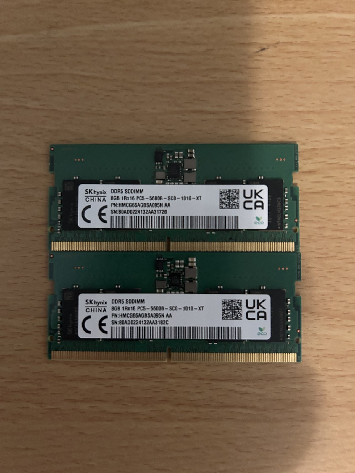 SK hynix 80GB (10x 8GB) DDR5 SO-DIMM PC5-5600B 262-Pin laptop RAM