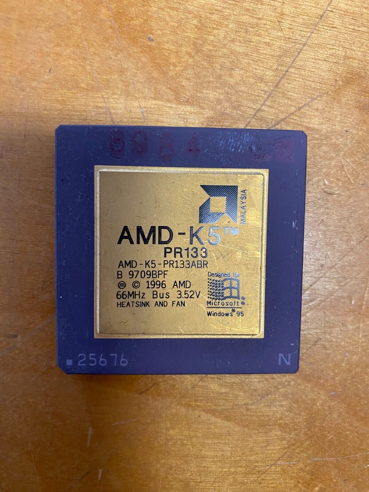 Vintage AMD -K5-PR133ABR gold cpu/warranty