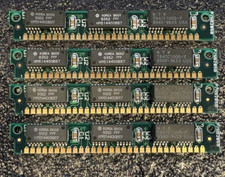 4x 1MB 30-Pin 3-Chip 70ns FPM SIMM Memory Module RAM 4MB Gold PC 286 386 picture