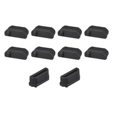 10pcs Silicone TV Anti-Dust Stopper Cap Cover for FEMALE Port Black picture