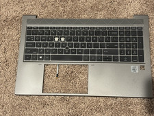 Used genuine HP ZBook Firefly 15 G8 G7 Palmrest+Backlit Keyboard M35847-001. picture