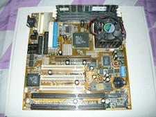 Vintage Rare Gigabyte GA-5AA Socket 7 Motherboard AMD K6-2 375 128MB RAM Used picture
