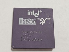 Vintage Intel i486 SX 25MHz CPU Processor A80486SX-25 SX679 - Damaged Parts Only picture