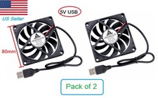 2pcs 5V USB 80mmx10mm Gdstime 8010s DC Brushless Cooling Industrial Fan 8010 picture