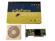 EVGA e-GeForce MX 4000 DDR 64mb AGP 8X/4X Graphics Card Computer IN BOX picture