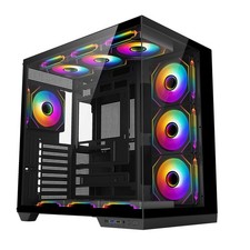 STRUXVEX S8 ATX PC Case, 270 Panoramic View Tempered Glass, 3 Pre-Installed Fans picture