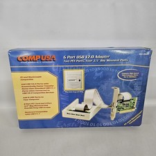 COMPUSA High Speed 6 Port USB Card V2.0 Vintage Tech New In Open Box picture