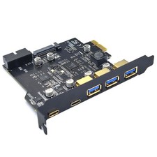 USB 3.2 GEN1 PCIE Expansion Card 5-Port 2*Type-C 3*USB-A 19-Pin Adapter 5Gbps picture