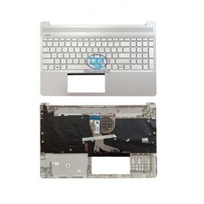 For HP Pavilion 15-DY 15-EF Palmrest Non-Backlit US Keyboard L63578-001 Silver picture