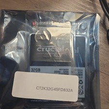 Crucial 64GB (2x32GB) DDR4-3200 PC4-25600 SO-DIMM 260-Pin Unbuf CT32G4SFD832A picture