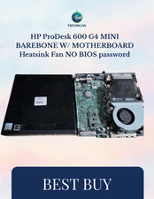 HP ProDesk 600 G4 MINI BAREBONE W/ MOTHERBOARD Heatsink Fan NO BIOS password picture