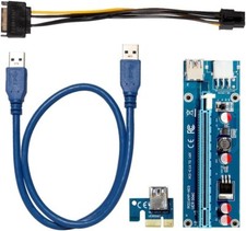 6 Pack PCIe GPU Riser Adapter Card PCI Express 1X to 16X Extender picture