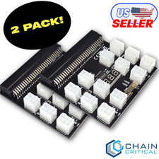 2 PACK 6PIN 1200W Breakout Board for HP 1200 750 Server Power Supply GPU Mining picture