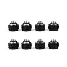 8PCS G1/4 Male 14mm Hard Tube Compression Fitting Black PC Water Cooling picture