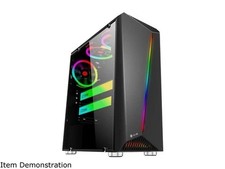 Bgears b-Vigor RGB ATX Mid Tower PC Case Black Steel Tempered Glass OEM picture