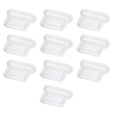 10pcs Silicone USB Type C Anti-Dust Stopper Cap Cover, White picture