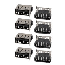 8PCS 4 Terminal Straight Soldering USB Type A Female Socket Jack Connector picture