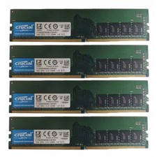 Crucial 4x 16GB 1RX8 PC4-2133P DDR4 17000MHz 288Pin UDIMM Desktop Memory RAM