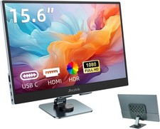 15.6 Inch Portable Monitor, FHD 1080P IPS USB-C Ultra Slim with Stand & Carry Ba picture