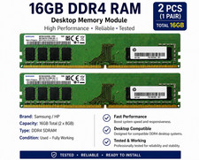 2x 8GB Samsung DDR4 2666MHz PC4-21300 1Rx8 Desktop RAM 16GB Kit M378A1K43CB2-CTD picture