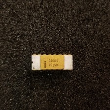 Super Rare factory remarked White Intel C4004 Gold Ceramic Processor, working picture