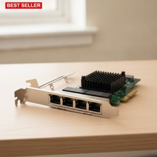 Quad-Port PCIe Gigabit Ethernet Server Adapter 1000M Network Card Ubuntu Linux picture