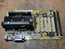RARE Vintage Motherboard SUPERTEK ST-P3VFA SLOT 1 SDRAM AGP PCI ISA ATX picture