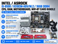 ASRock H310CM-HDV/M.2, i5-8500 CPU, 16GB DDR4 RAM, WiFi-BT Card & Cooler Bundle picture