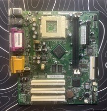 Vintage Compaq Motherboard With I/O Shield | uATX | Socket PGA 370 | DDR picture
