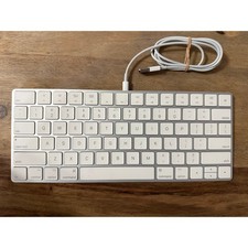 Apple Magic Keyboard A1644 Wireless Bluetooth Silver White + Lightning Cable picture