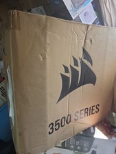 Corsair 3500 Series ATX Mid Tower White Tempered Glass Side Panel Case picture