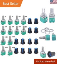12Pcs Single Linear Rotary Seal Amplifier Potentiometers Type with Switch 5k,... picture