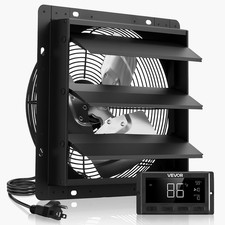 VEVOR 10 inch Exhaust Fan, Wall Mounted Attic Fan with 10 Inch, 2025V-Blk picture