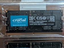Crucial 32GB DDR5 RAM 4800MHz CL40 SODIMM Laptop Memory Module  picture