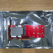 StarTech PEX8M2E2 PCIe Dual M.2 NVMe SSD Adapter Card x8 PCI Express 3.0 picture