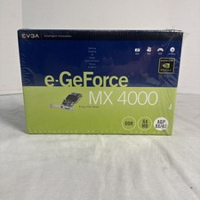 EVGA e-GeForce MX 4000 DDR 64mb AGP 8X/4X Graphics Card Computer NEW IN BOX picture
