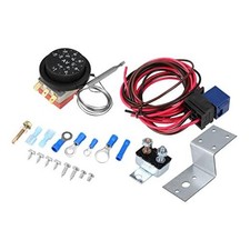 12V Electric Radiator Fan Thermostat Controller Kit Cooling Fan Wiring Relay picture