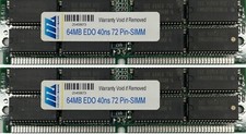 128MB KIT  (2 X 64MB) EDO MEMORY NON PARITY 40NS SIMM 72 PIN 16X32 picture