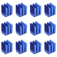 12 Pcs Heatsink 9x9x12mm Aluminum Heat Sink with Thermal Blue Sticker Blue picture